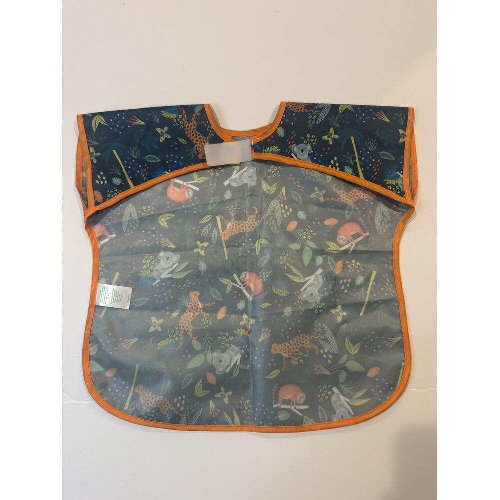 Bumkins Sleeved Bib Set 2 Waterproof Toddler Feeding Art Smock - Picture 5 of 9